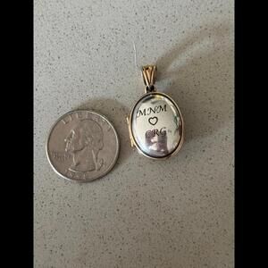 Authentic James Avery Retired Rare Gold and Silver Oval 925/14K Locket